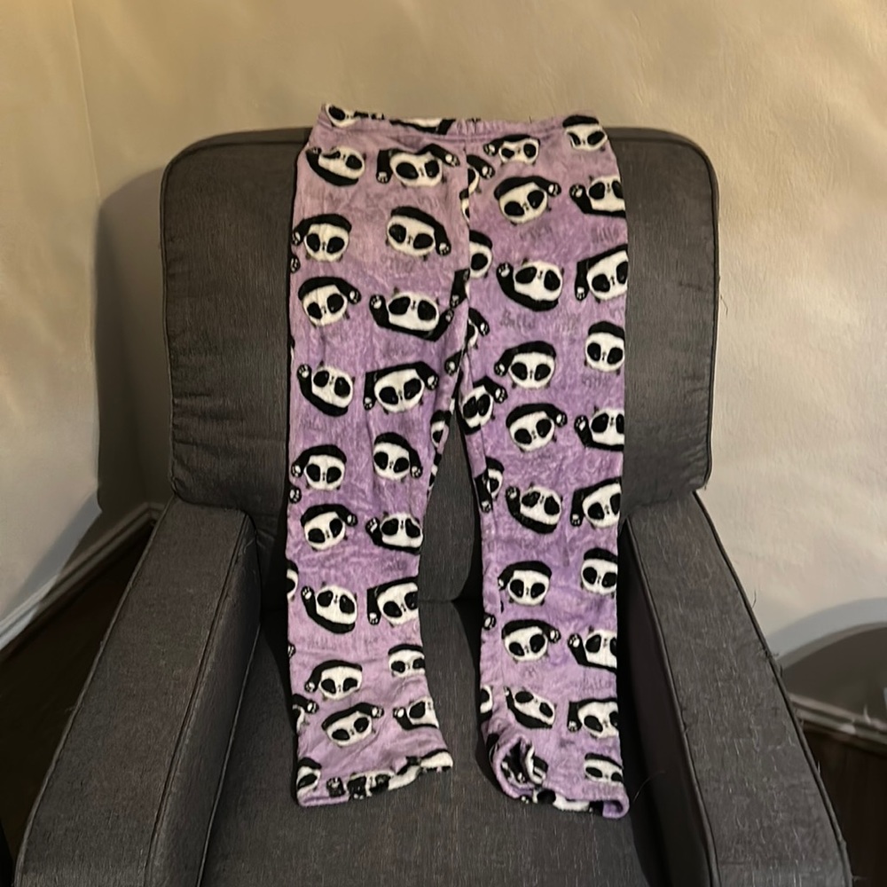 Purple panda pajama pants